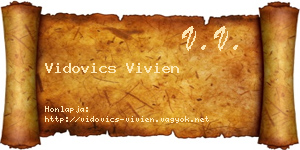 Vidovics Vivien névjegykártya