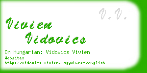 vivien vidovics business card